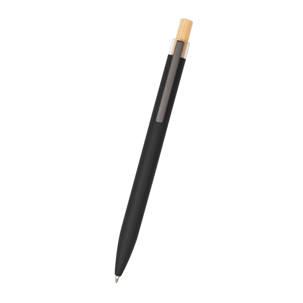 Recycled Aluminum Pen With Bamboo Plunger 25