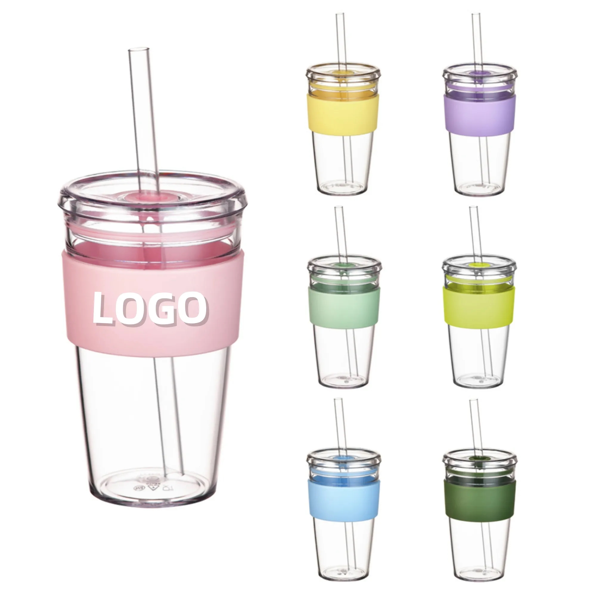 Tritan Sleeve Straw Water Cup 1