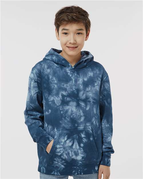 Youth Midweight Tie-Dyed Hooded Sweatshirt - PRM1500TD 49