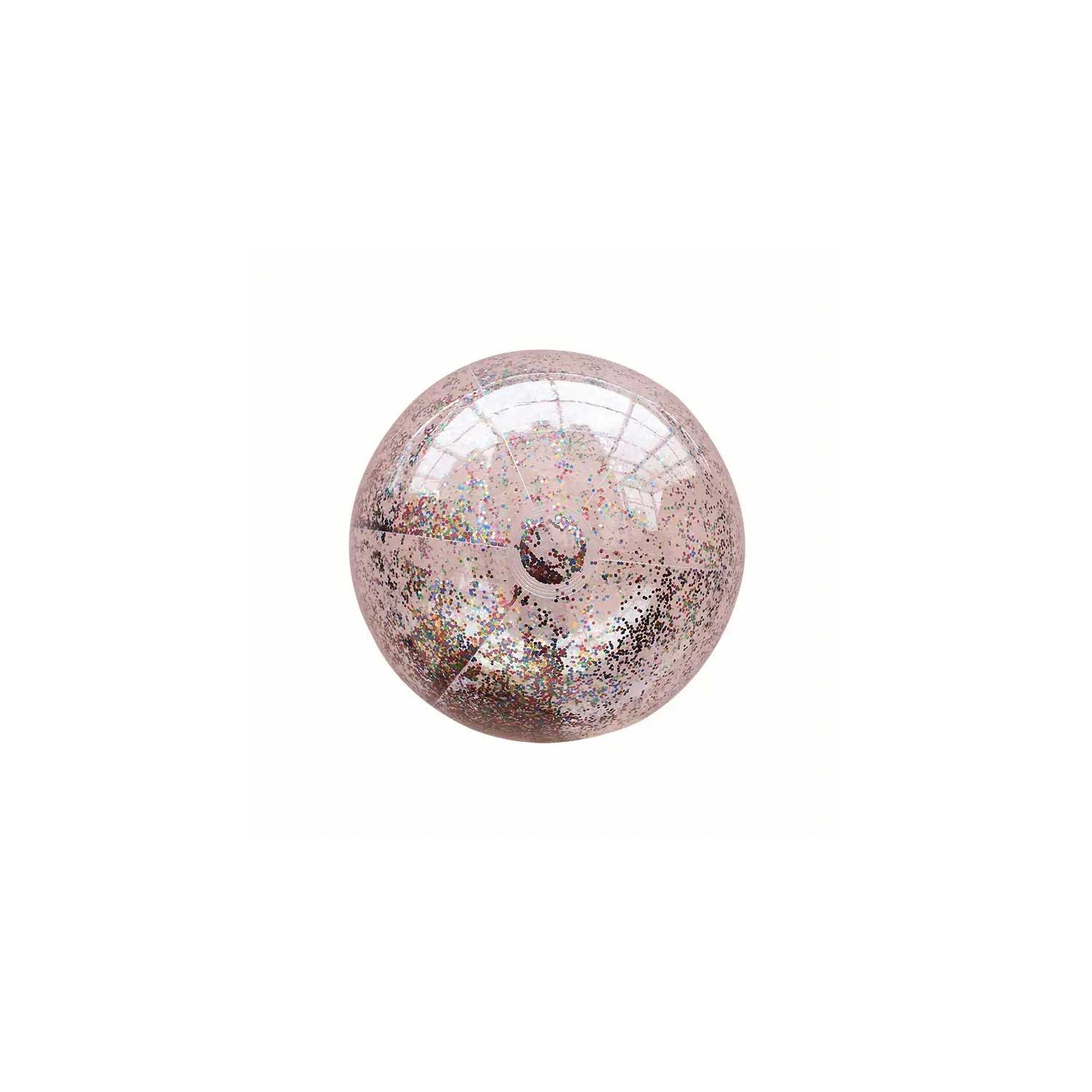 16/24in PVC Inflatable Beach Ball - Transparent Glitter Toy 16