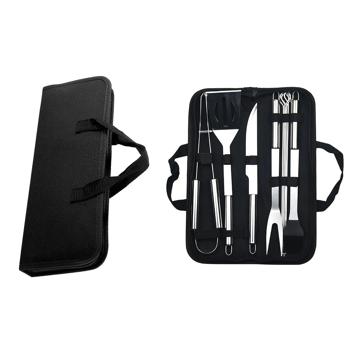 9 Piece Stainless Steel BBQ Tool Set with Storage Bag 4