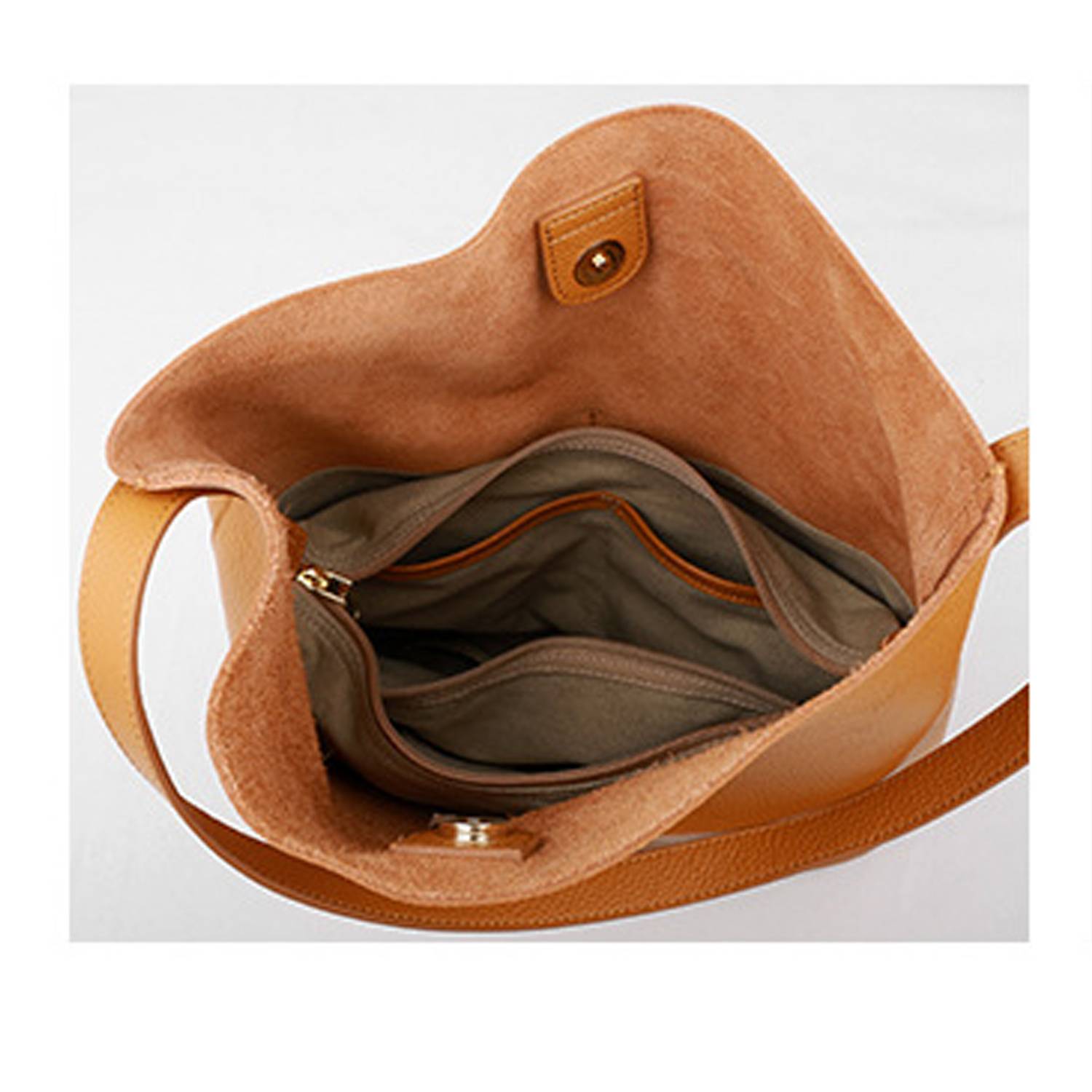 Soft genuine leather large capacity tote bag 5
