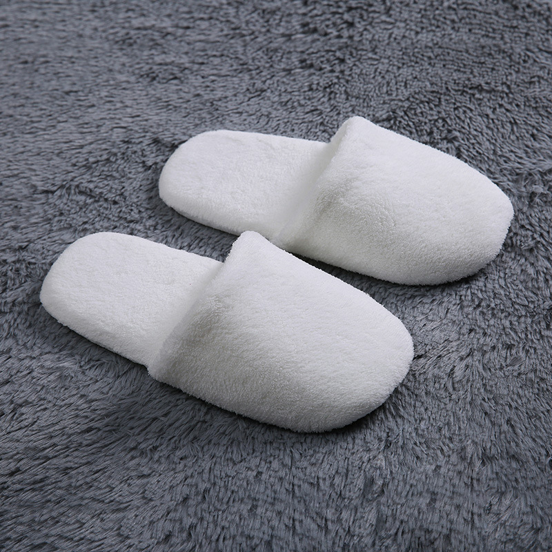 Non-Skid Thicken Coral Fleece Hotel Slippers For Women Men Girls 5