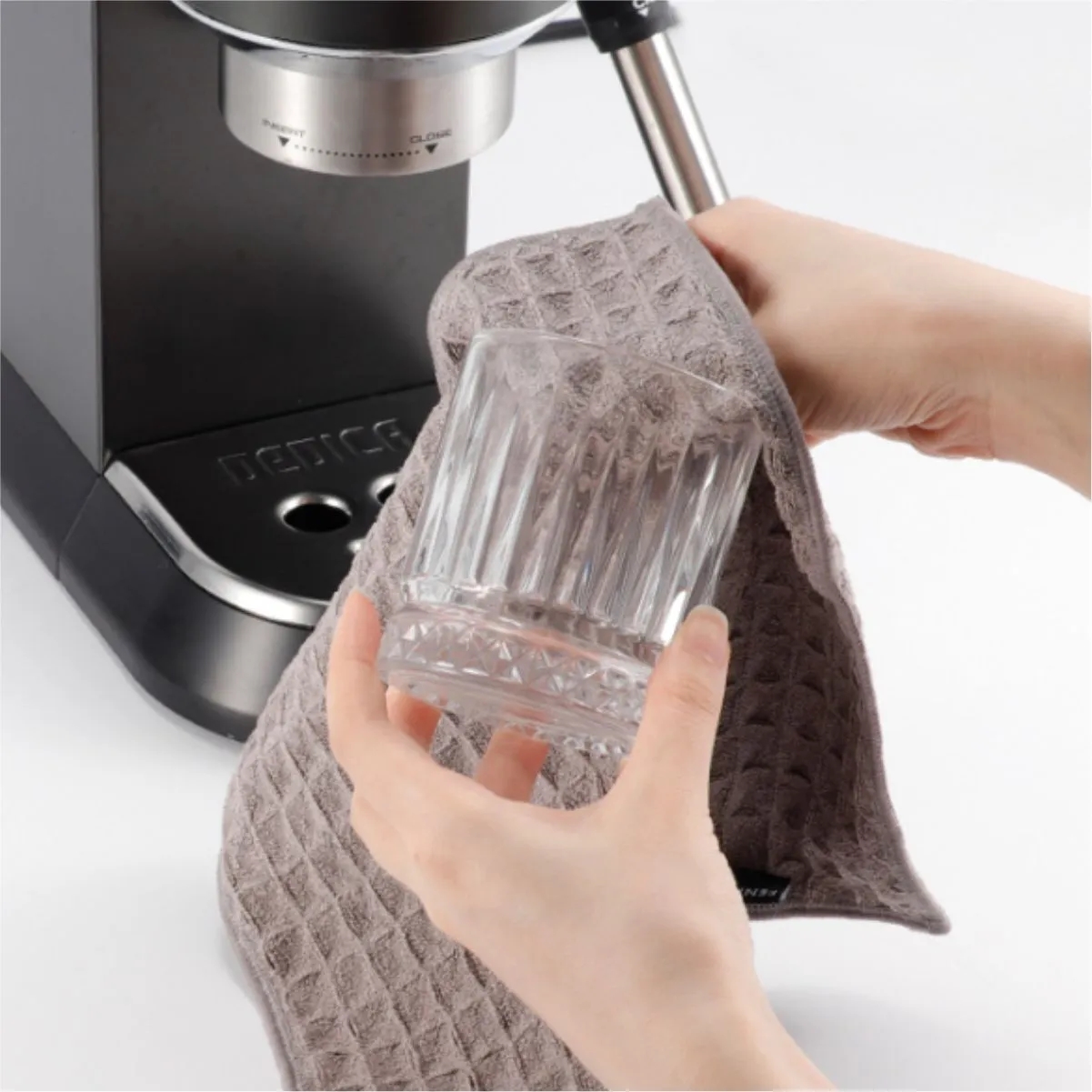 Waffle Microfiber Kitchen Towel With Hanging Loop 6