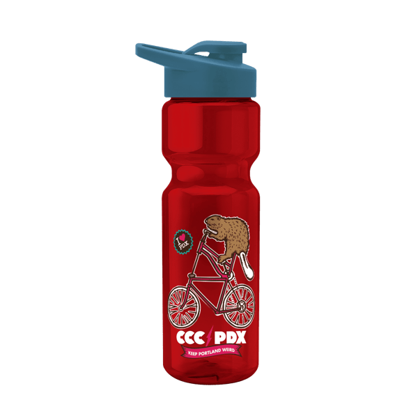 Blazer 28oz Transparent Bike Bottle w/Drink-thru Lid 1297