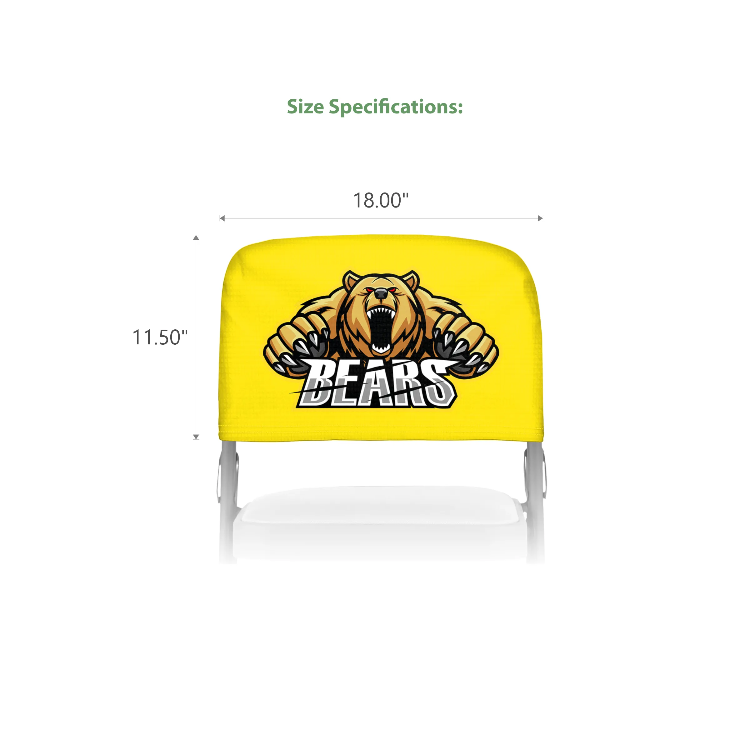18" x 11.5" Custom Folding Chair Back Cover - Double sided 5
