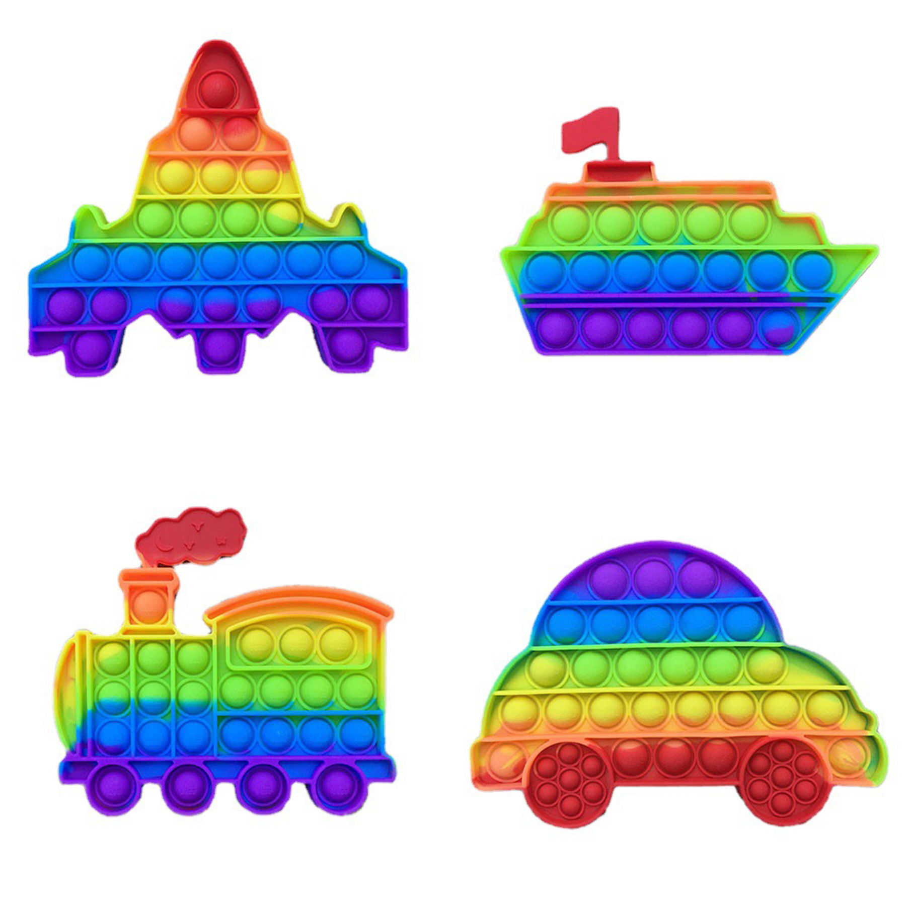 Car Shape Silicone Push Pop Bubble Toy 2