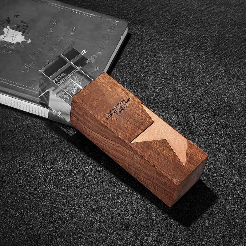 Metal and Wood Crystal Award 1