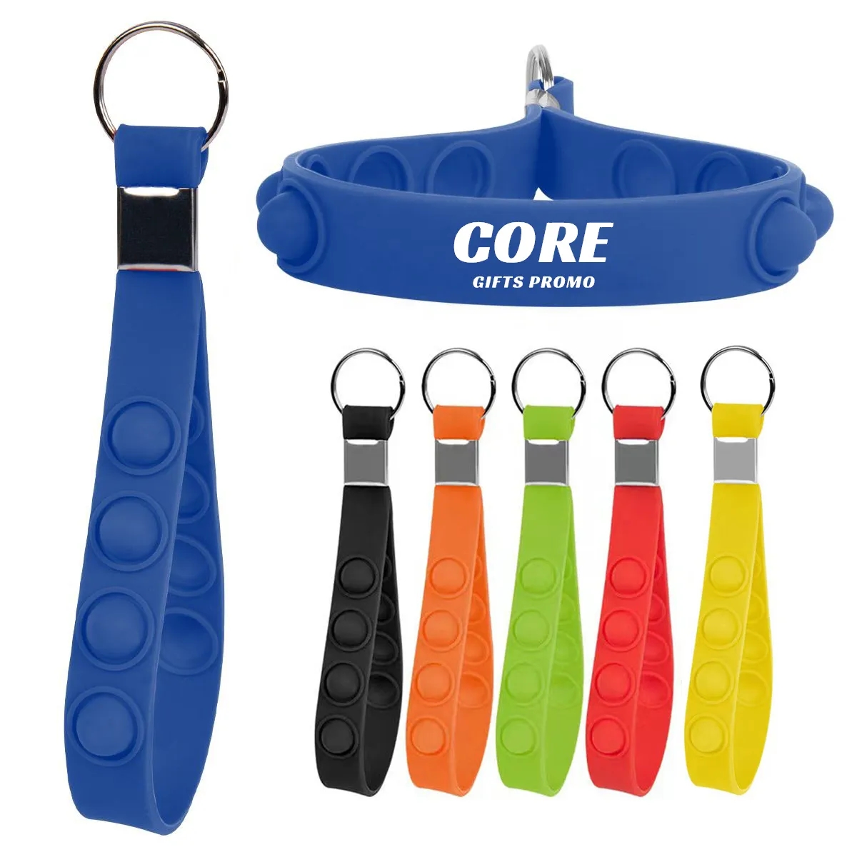 Silicone Wristband Pop Keychain 3