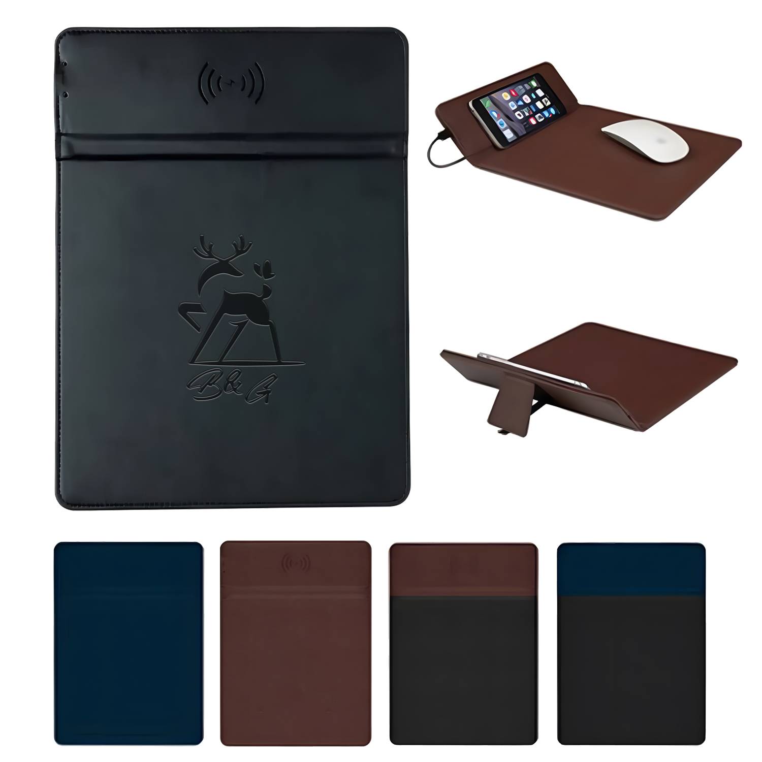 Wireless Charging Mouse Pad With Phone Stand 2