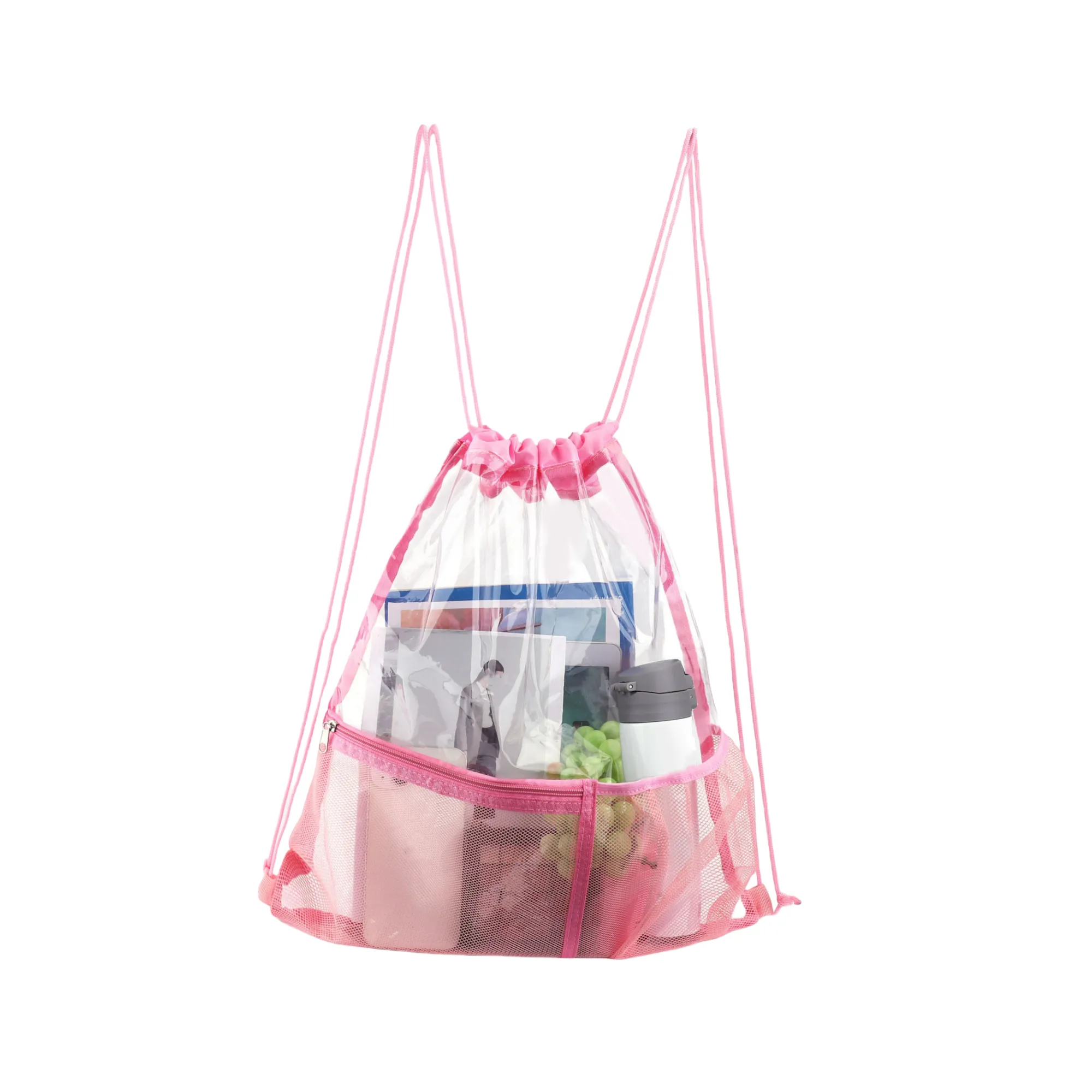 Clear Waterproof Stadium Drawstring Backpack 6