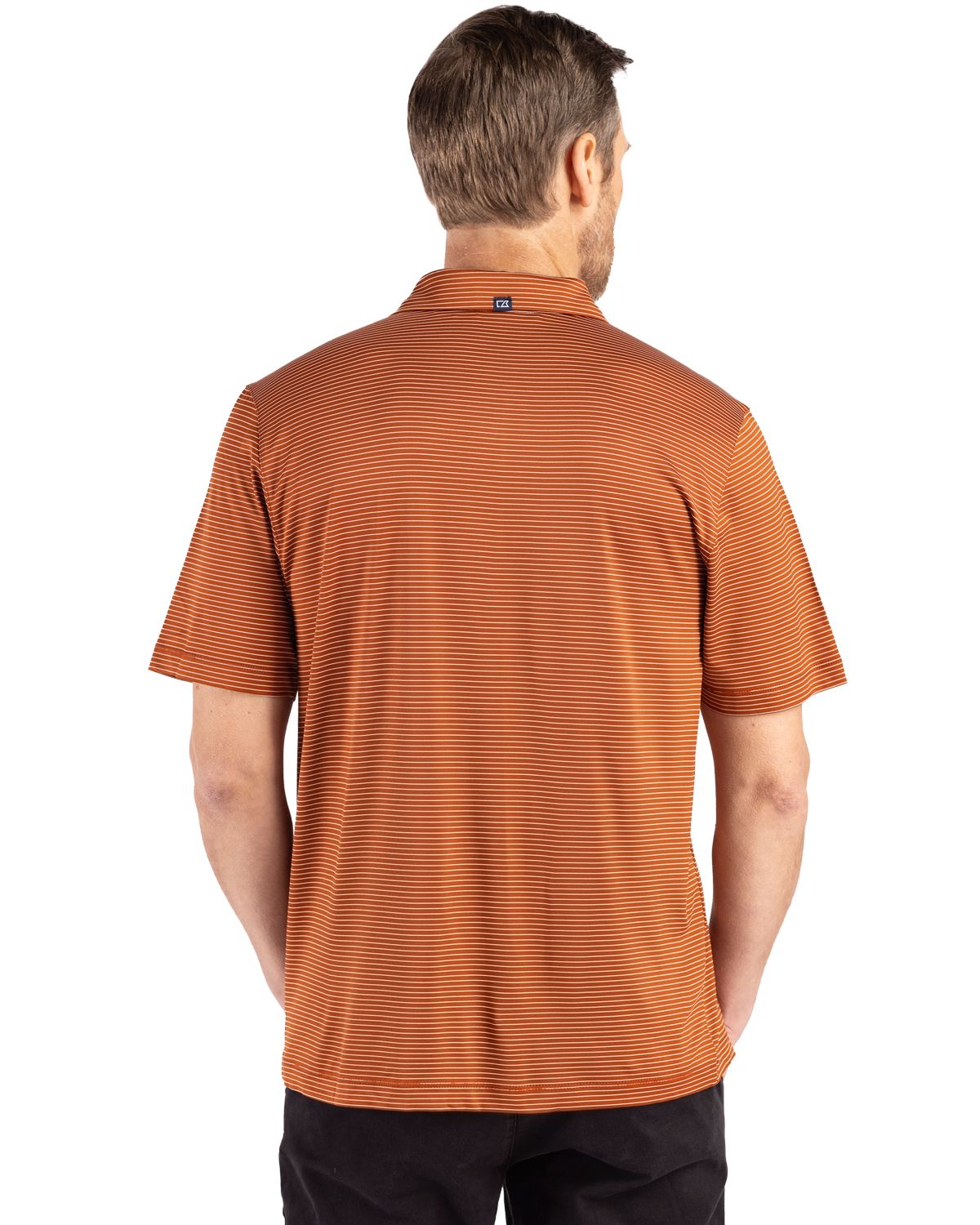 Cutter & Buck Forge Recycled Fine Line Stripe Four-Way Stretch Mens Polo 38