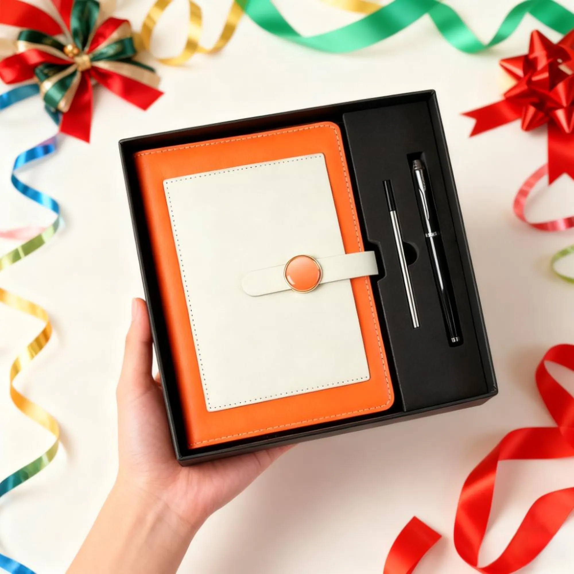 A5 Buckle Notebook And Metal Pen 2 Piece Business Gift Set 4