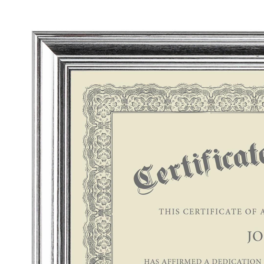 Ellison Certificate Frame - Silver 4