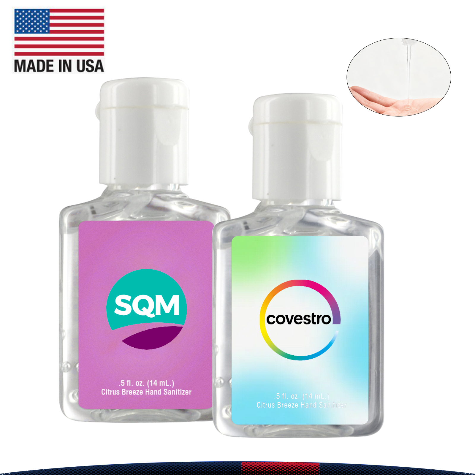0.5 oz. Memphis Clear Sanitizer in Clear Bottle 2