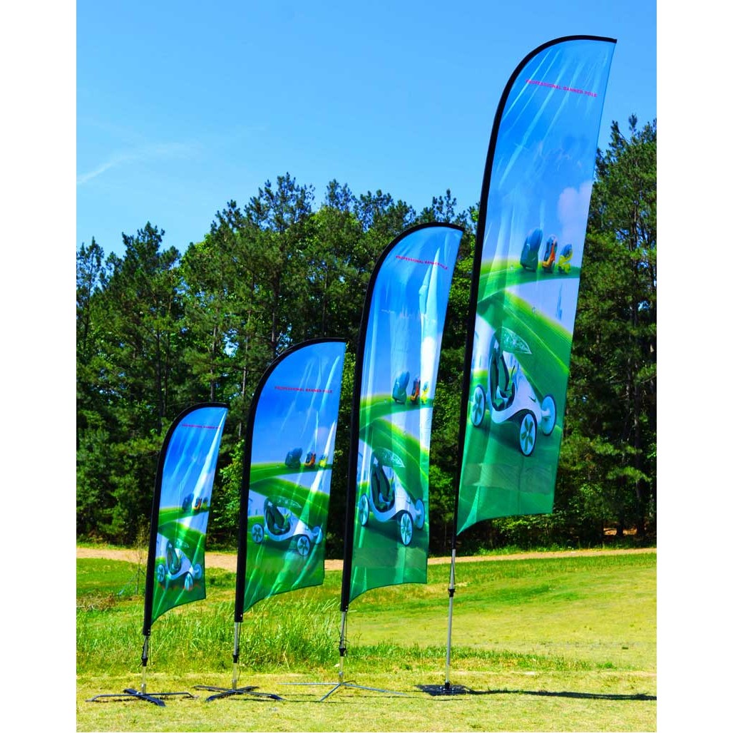 20' BLADE Wing Flag KIT, Personalized Beach Flags Banners & Single Reverse Print and Custom Size 6