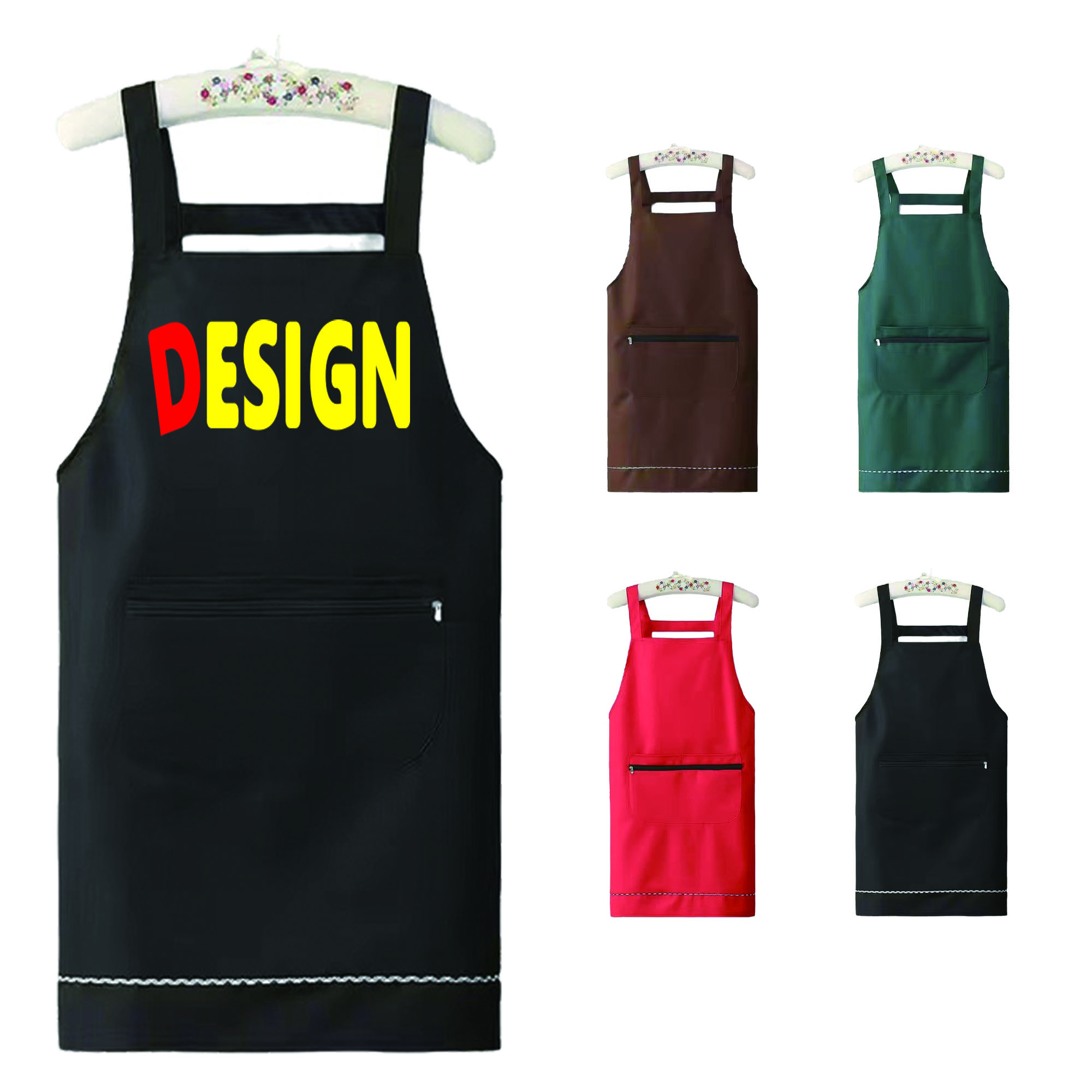 MOQ 50 Catering Polyethylene Apron Full Color 2