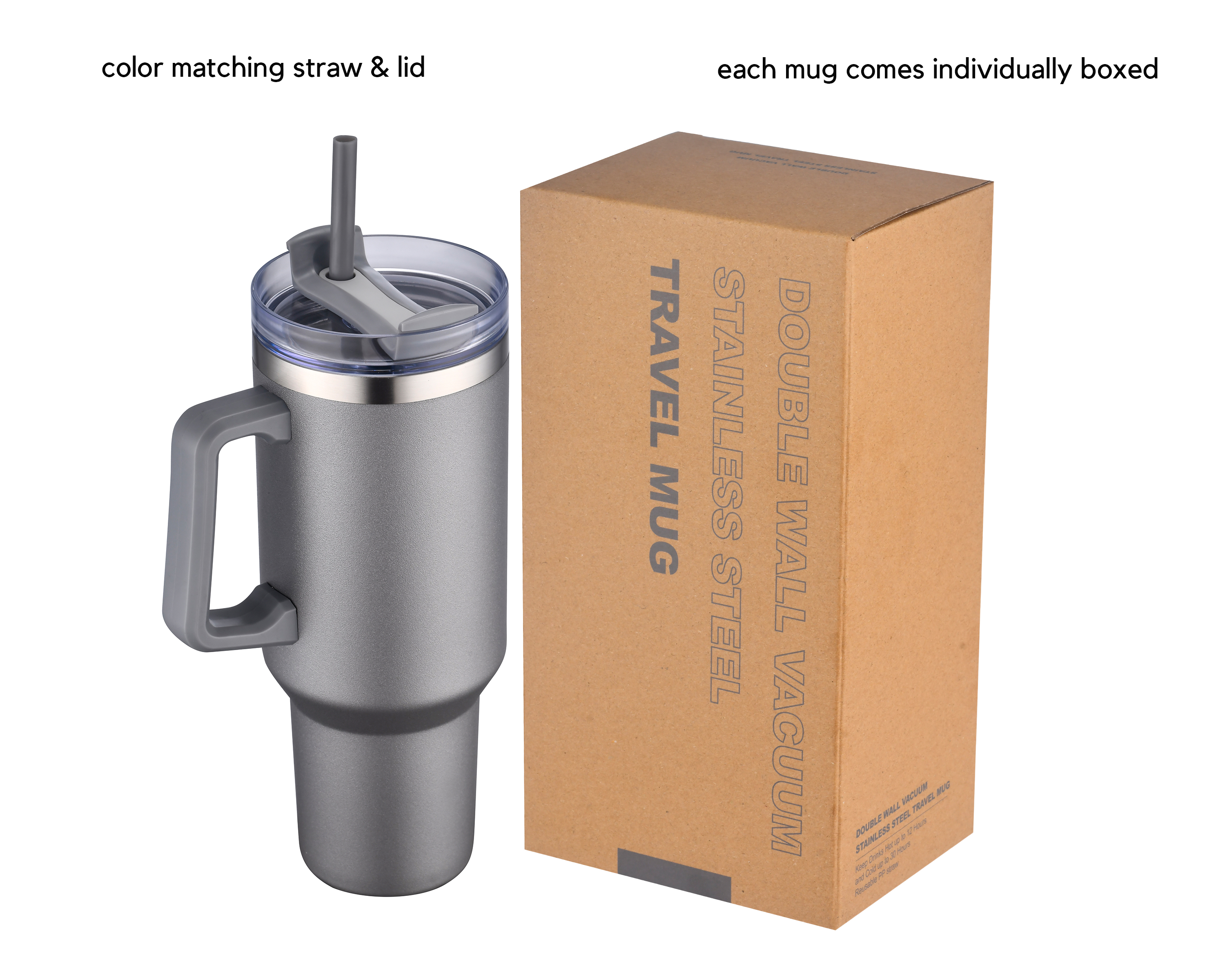 40oz. Travel Mug with Handle and Straw 4
