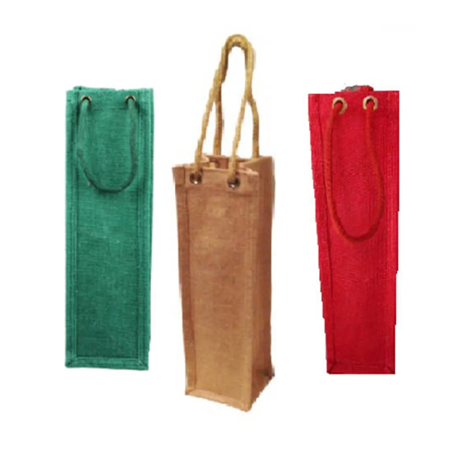 Jute Handbag Custom Red Wine Gift Bag 4