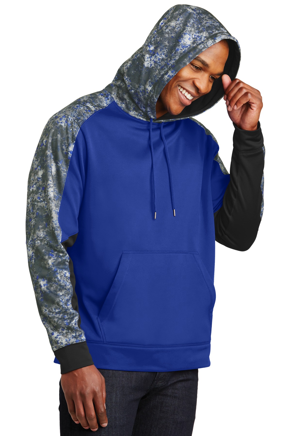Sport-Tek Sport-Wick Mineral Freeze Fleece Colorblock Hooded Pullover. ST231, custom hoodie or sweatshirt with logo imprint 9