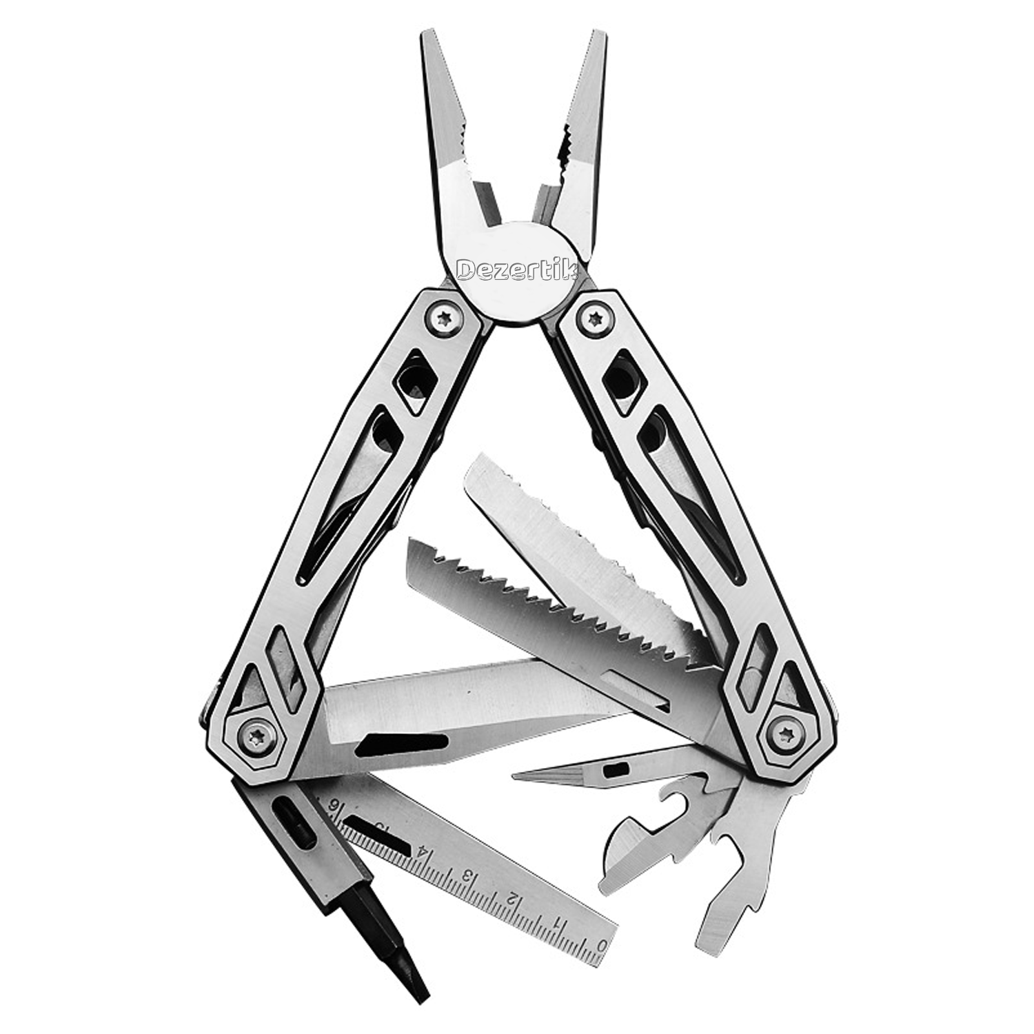 Multifunction Foldable Camping Tool w/ Knife Plier 7