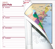 2 Tone Vinyl Designer Series Barcelona Planner - Weekly 1 Color w/Map 2