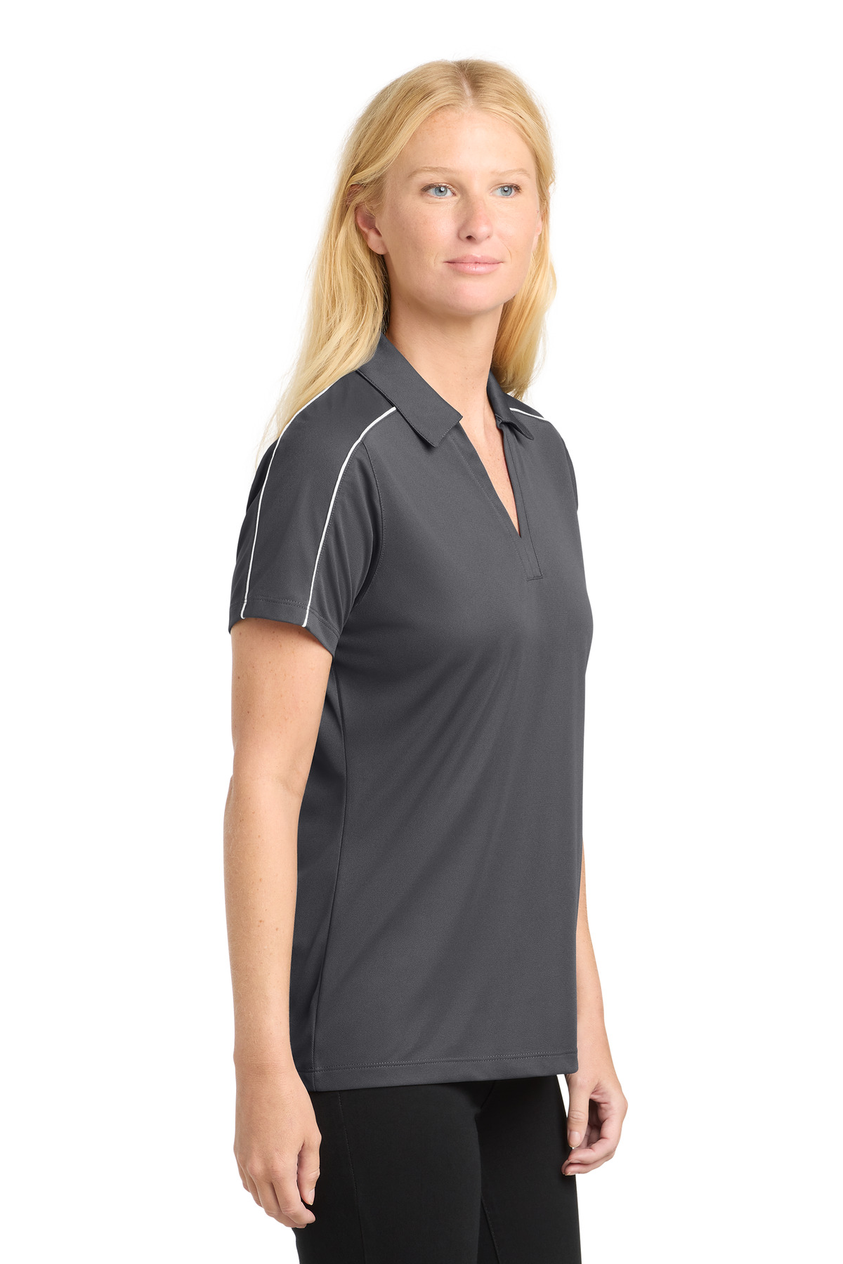 Sport-Tek Women's Micropique Sport-Wick Piped Polo. LST653 30