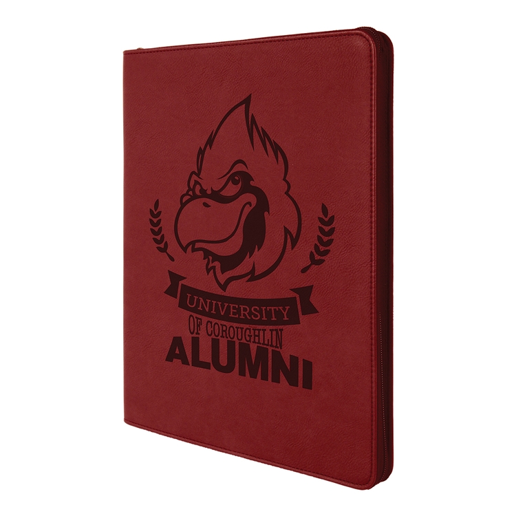 9" x 12" Leatherette Rose Portfolio with Zipper 3