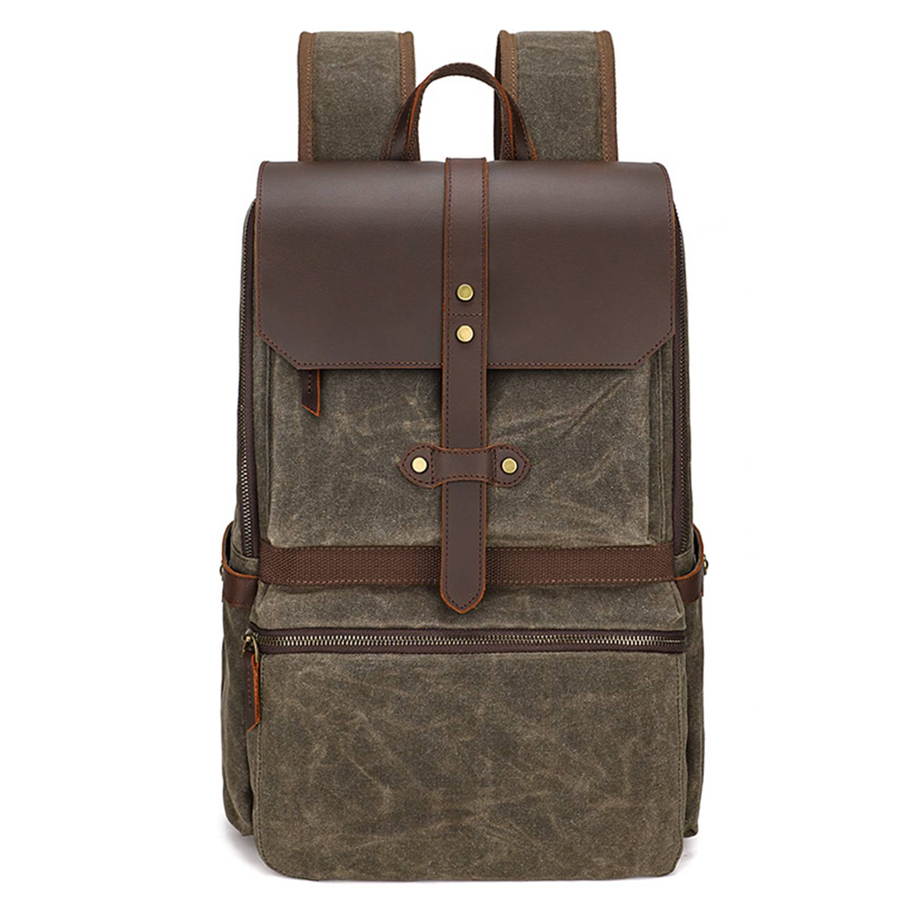 Faux Leather Backpack for Men 2