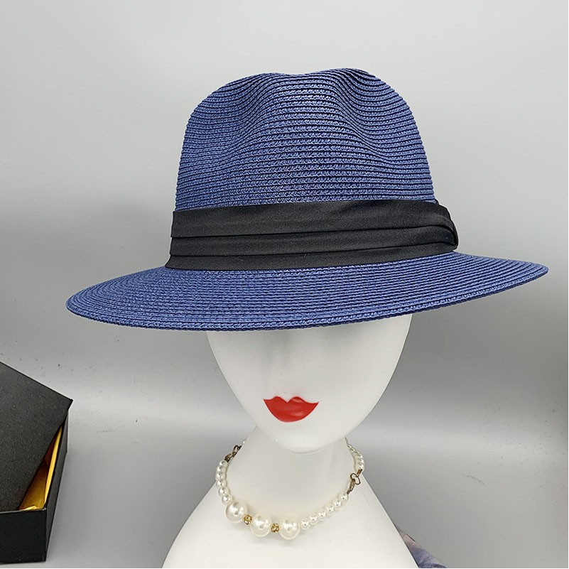 Custom Unisex Travel Straw Panama Hat Summer Wide Brim Straw Hat 6
