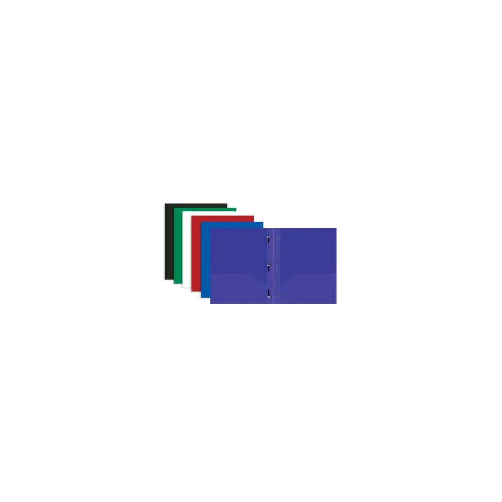 Poly 2 Pocket Folders - 3 Prongs Assorted Colors 2