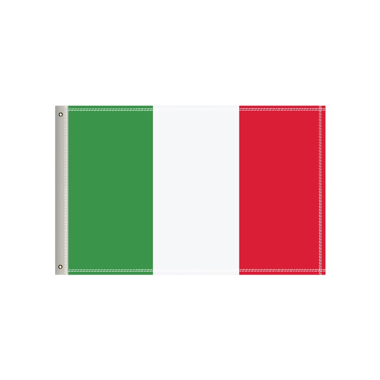 National Flag, Italy, Single-Sided - 36"W x 24"H 1
