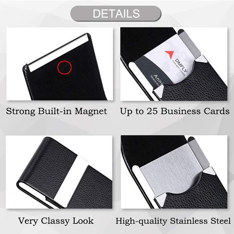 Business Card Holder Case With Magnetic Shut 3