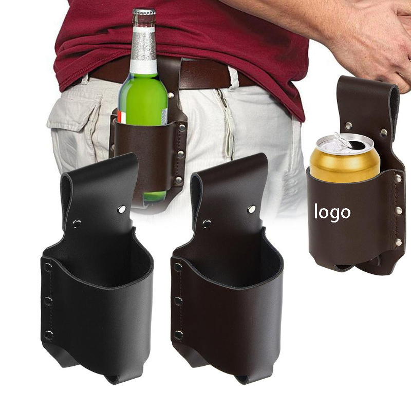 Leather Beer Holster Bottle Holders 3