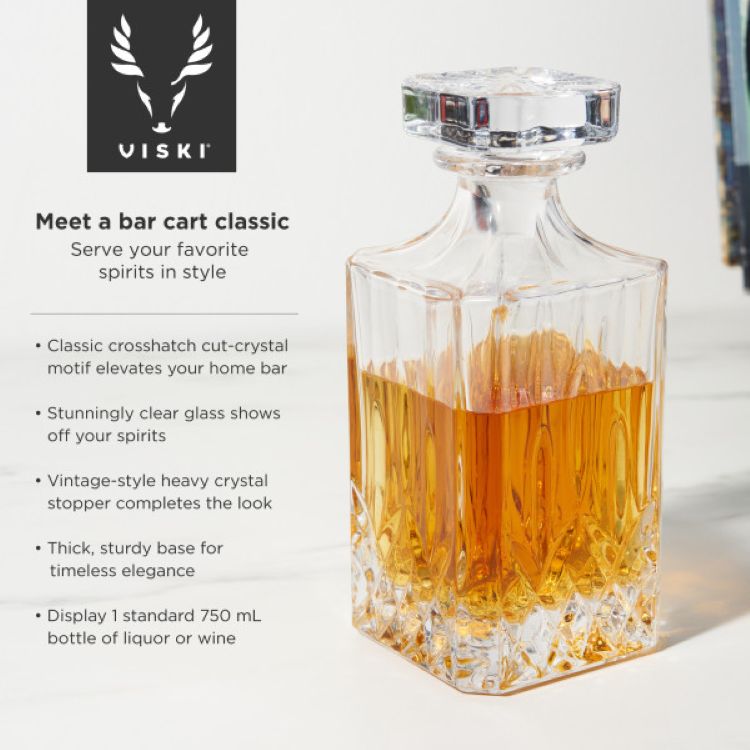 Viski® Admiral™ 3-Piece Decanter & Tumbler Set 7