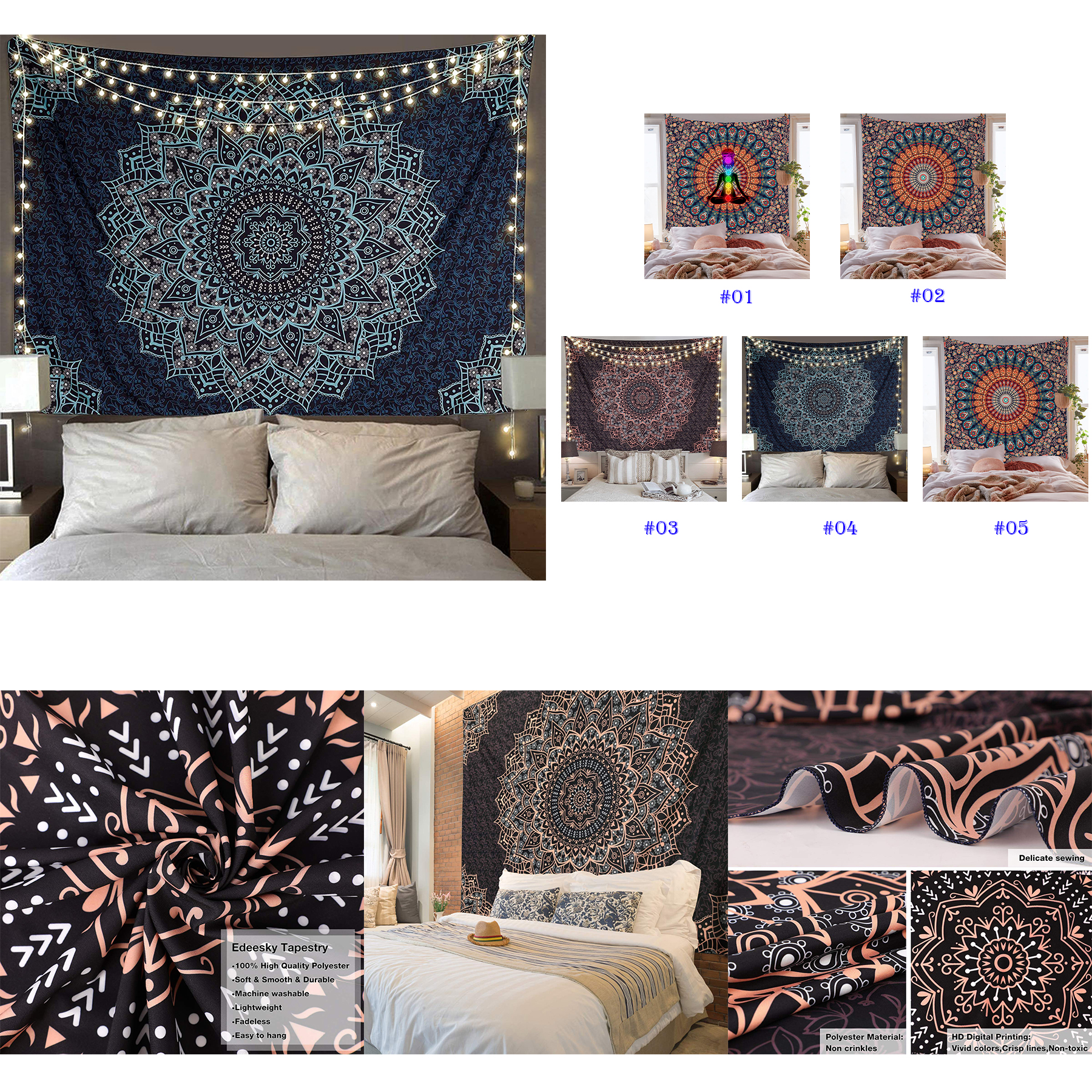 Mandala Tapestry Wall Hanging 2