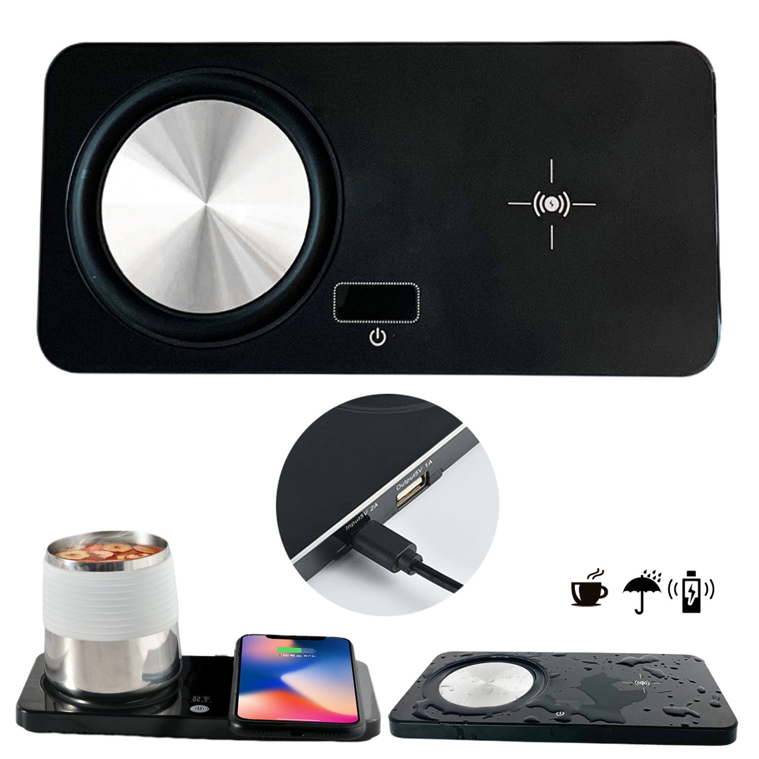 2 In1 Wireless Charger Coffee Mug Warmer 2