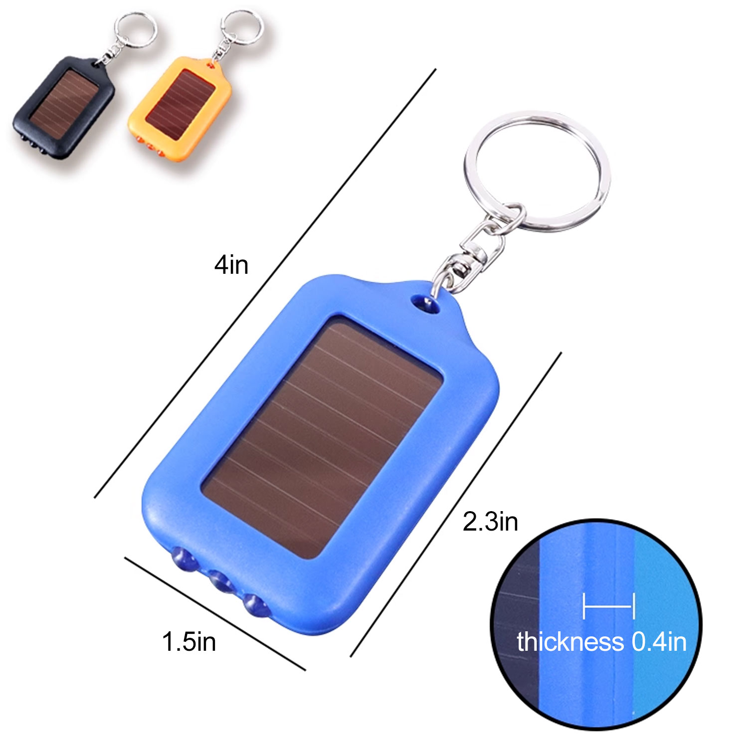 Solar Flashlight Keychain 6