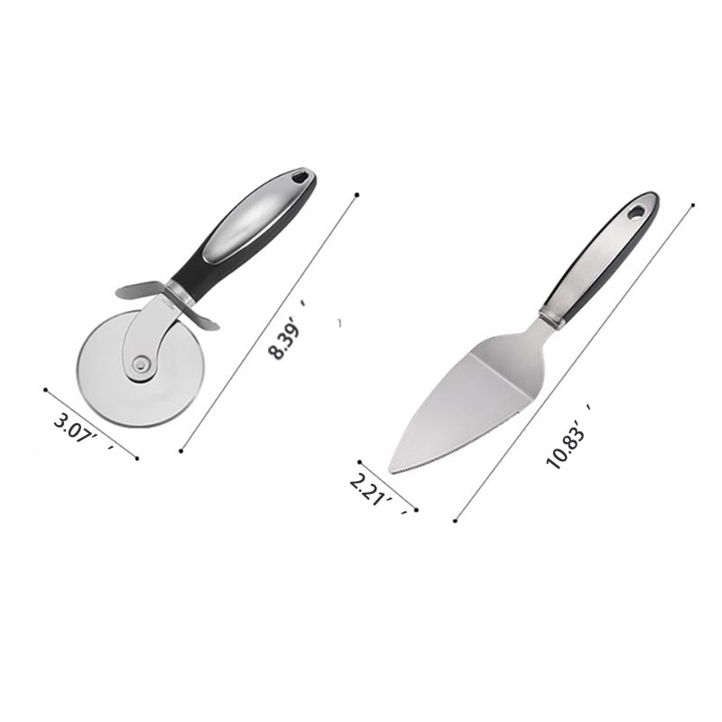 Pizza knife and spatula two-piece set 2