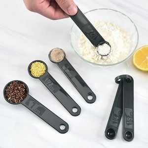 5 In 1 Black Measuring Spoon Set With Volume Markings 5