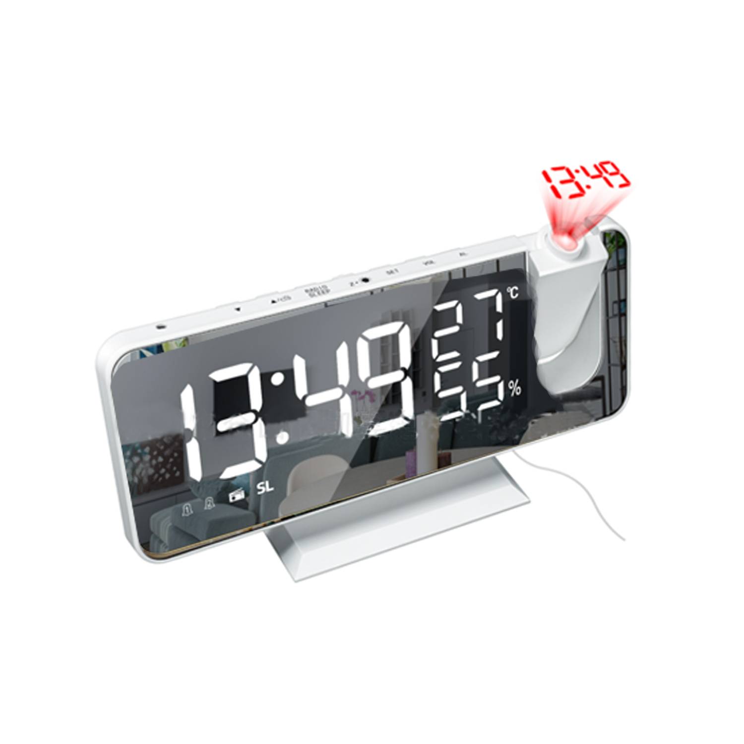 New creative LED multifunctional radio projection clock 5