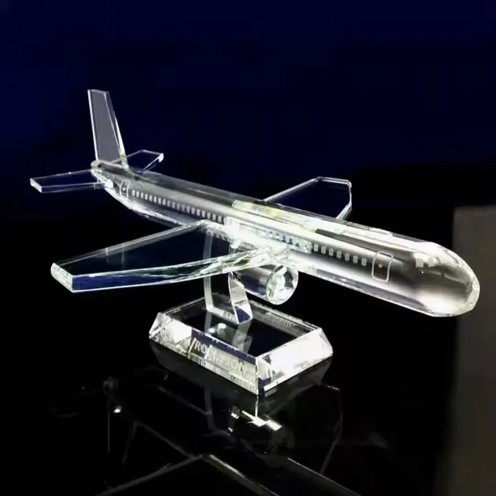 Clear Crystal Airplane Award 6