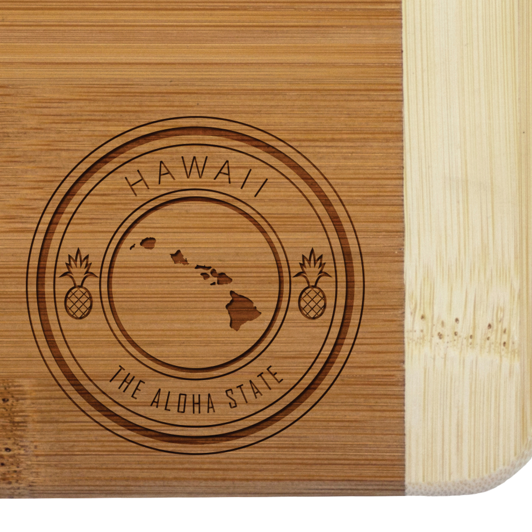 Hawaii State Stamp 2-Tone Bar Board 3