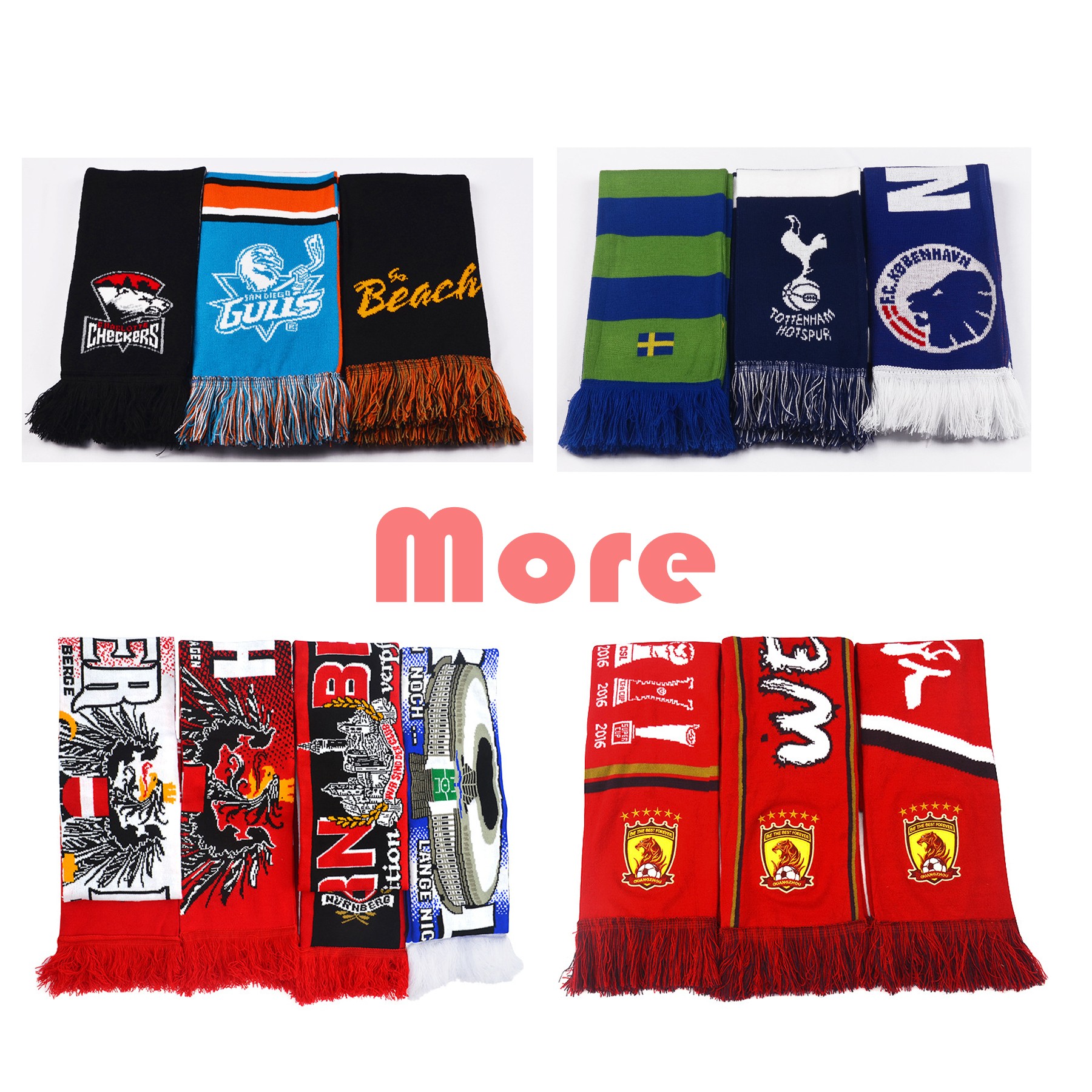 Custom Sports Fan Knitted Scarf With Fringe 2