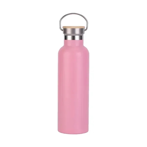 20 oz Insulated Water Bottle with Bamboo Lid Eco-Friendly 4