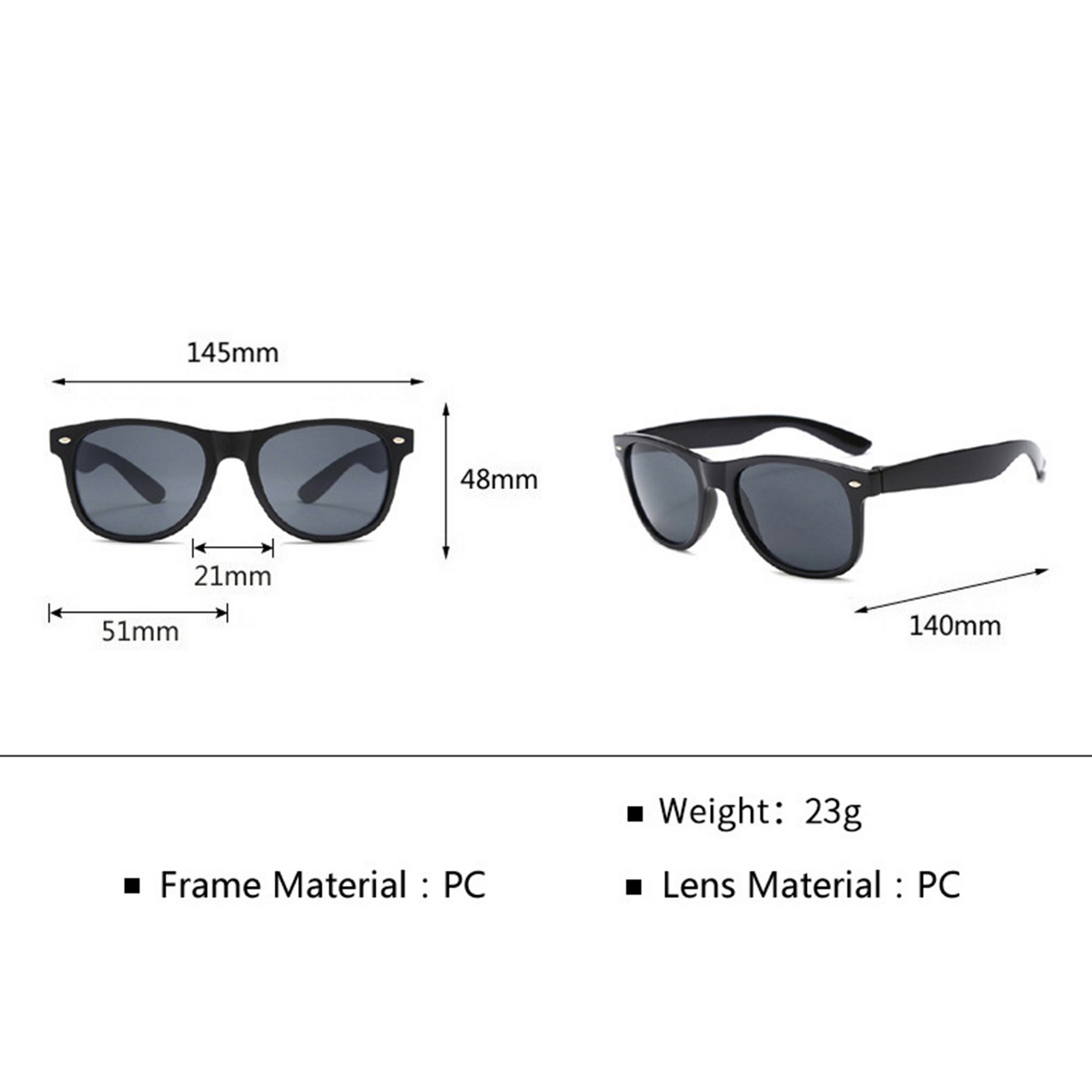 Solid Color Classic Promotional Sunglasses 9