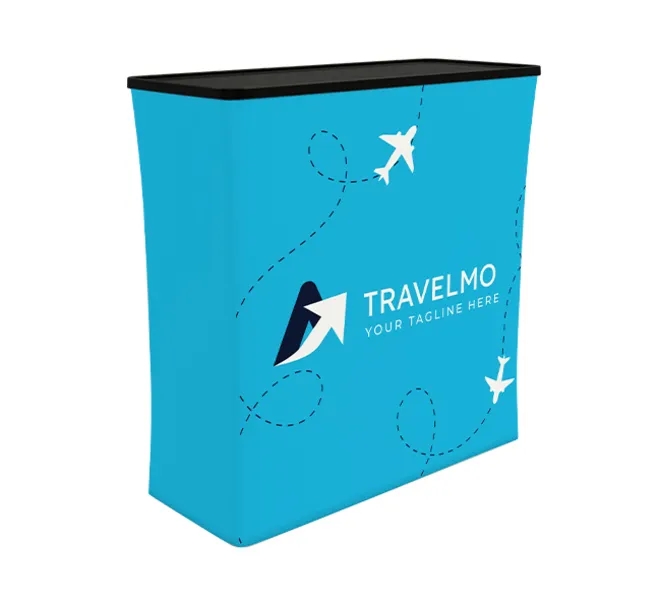 10ft Inline Trade Show Booth – Modular Backwall Display with Counter & Branding Panels 4