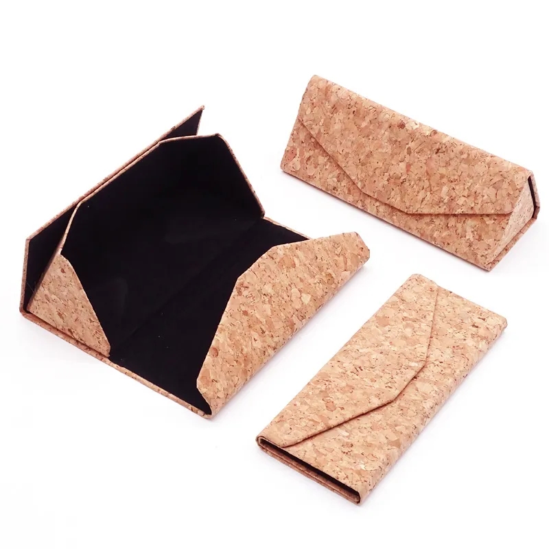 Natural Cork Folding Wood Sunglasses Case 2