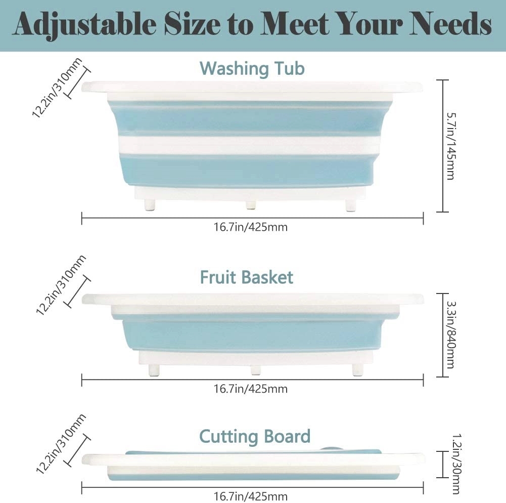 Multifunctional Washing Basket Foldable Cutting Board 5