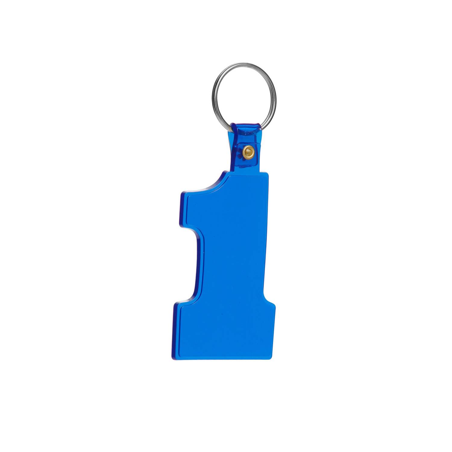 Number 1 Shaped Soft Plastic Keychain 5